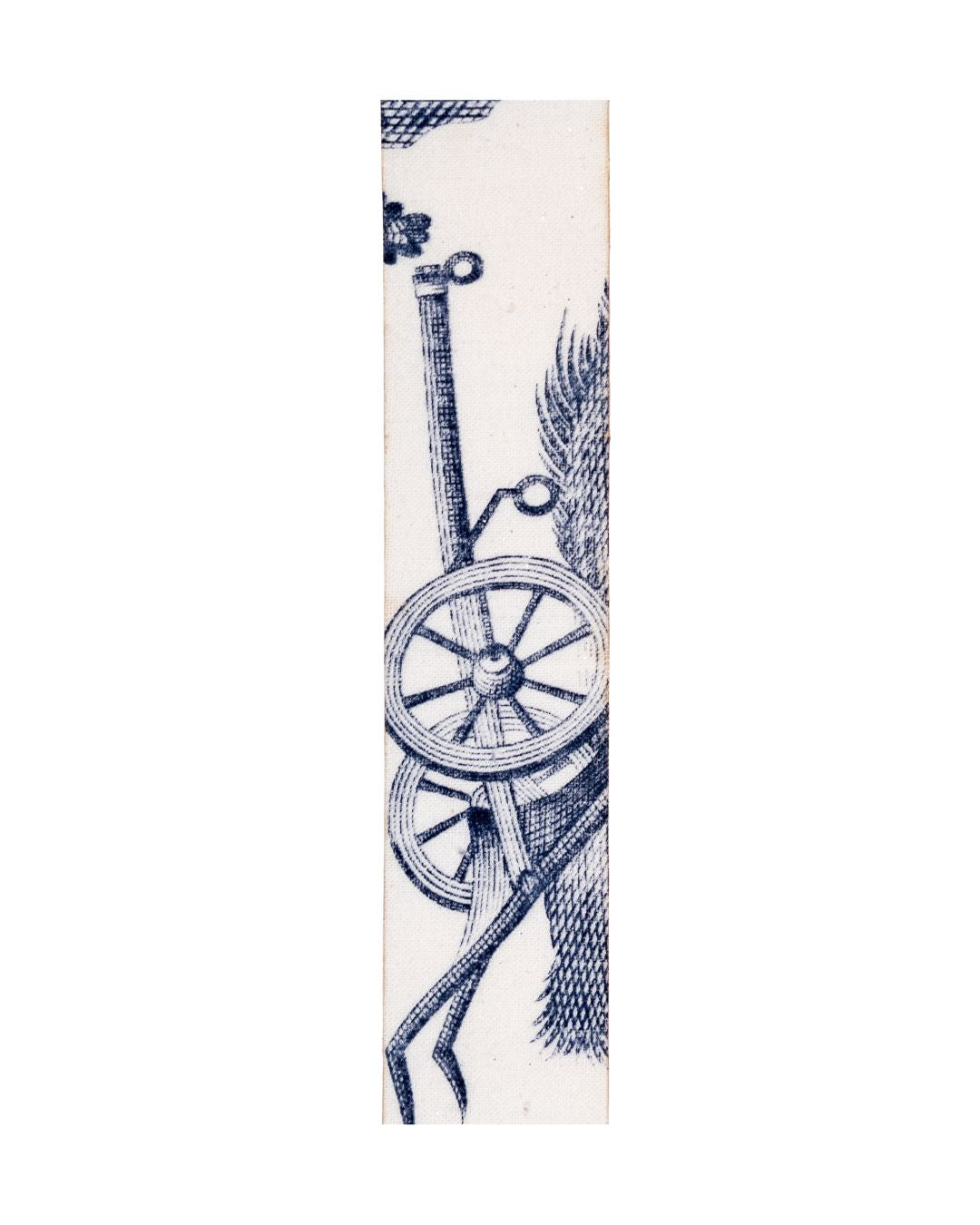 Décoration manchette toile de jouy bleu marine